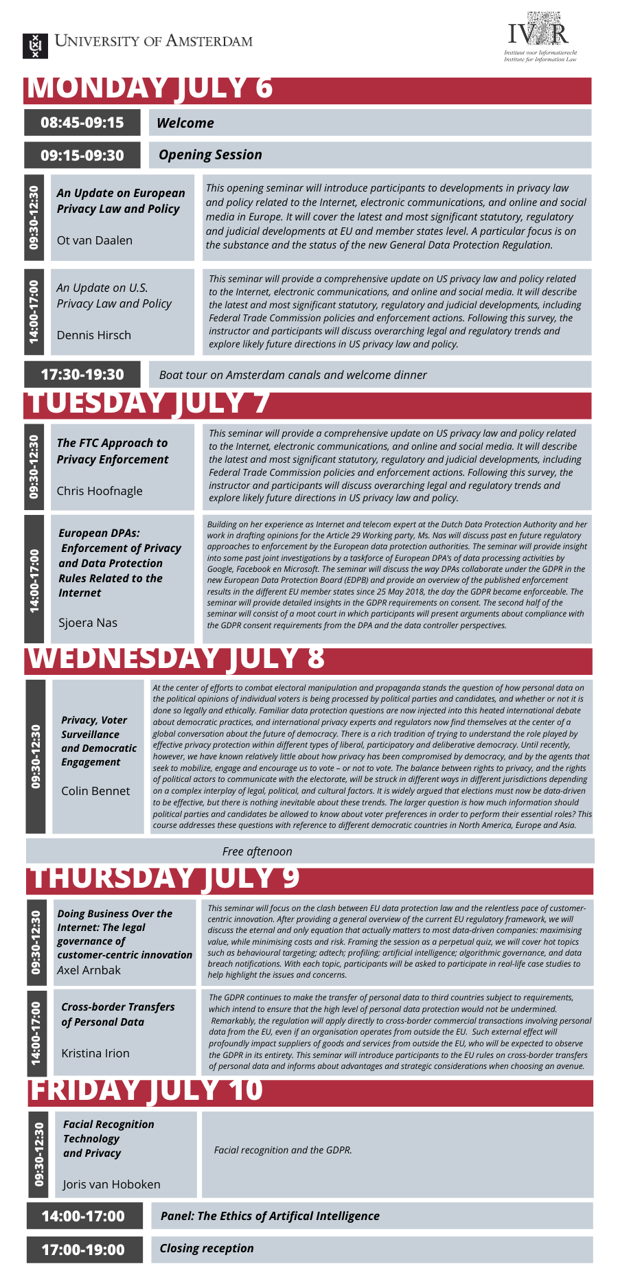 Programme 2020 - PLP Summer Course - IVIR